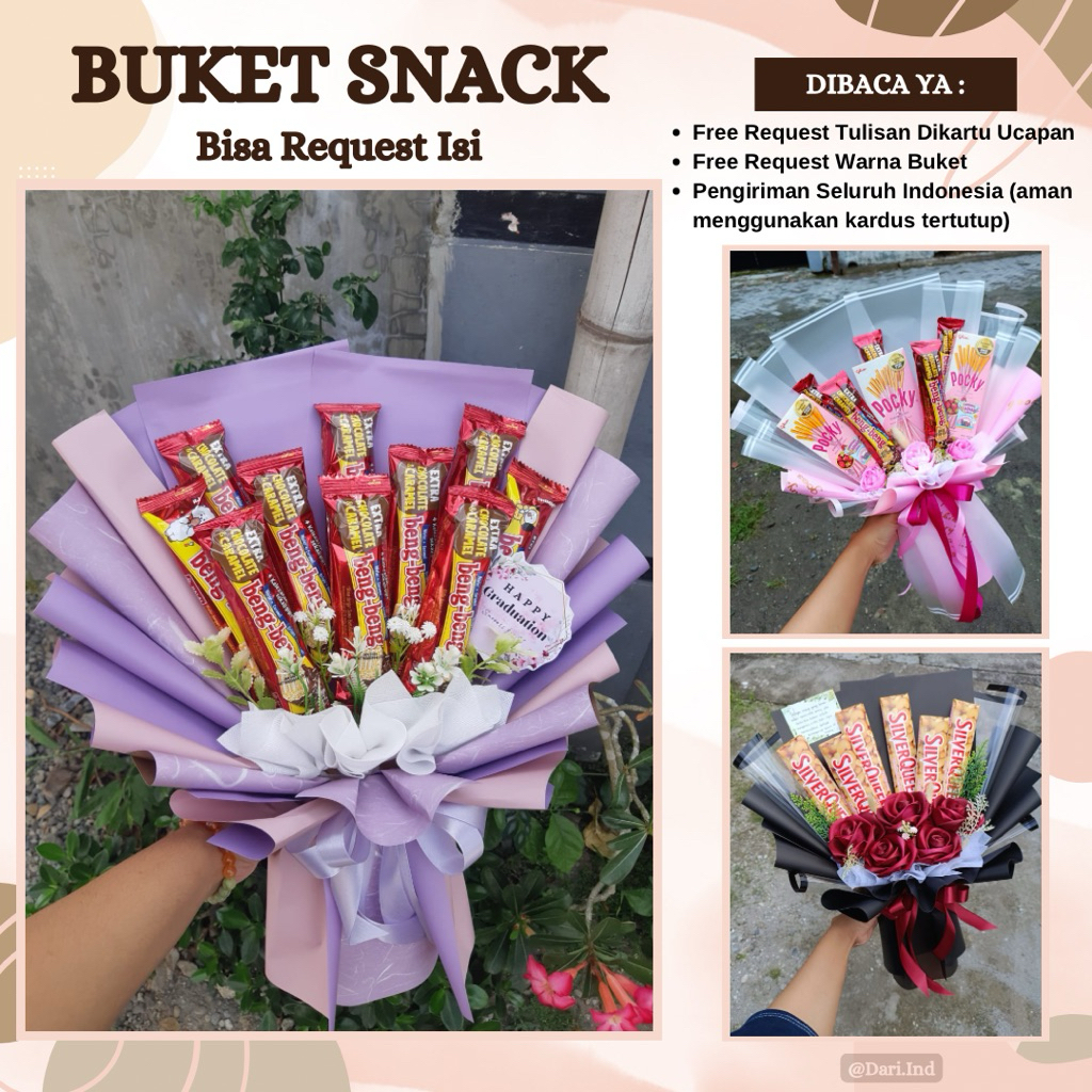 

Buket Snack / Bouquet Snack / Bucket Snack Hadiah Ulang Tahun / Kado Graduation / Kado Birthday / Hadiah Wisuda / Buket Jajan / Buket Wisuda / Buket Anak-anak/ Buket Ulang Tahun / Buket Snack Mix / Snack Bouquet / Buket Coklat