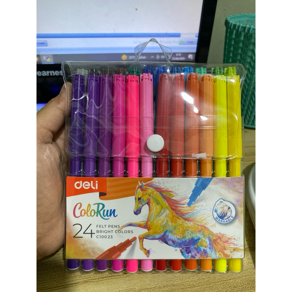 

Spidol color run deli 24 warna