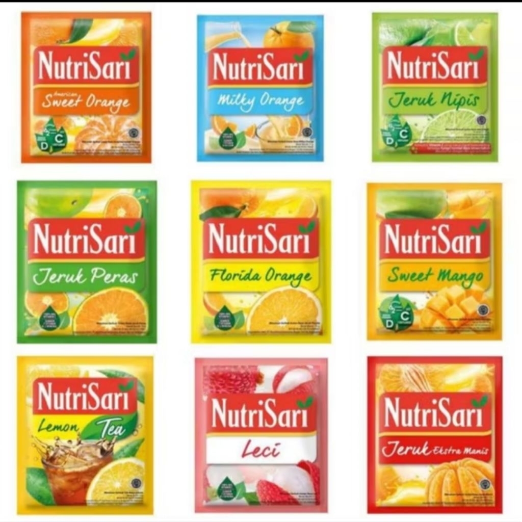 

[10pcs] Nutrisari Minuman Kemasan Sashet Segar dan Enak 11gr