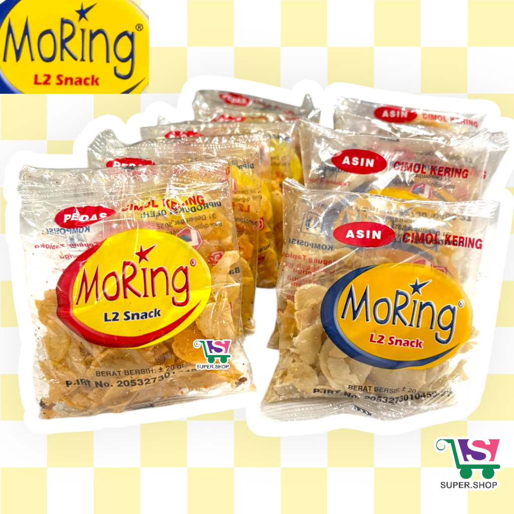 

TERLARIS ! Moring Cimol Kering L2 Snack Original / Pedas Renceng (isi 10 pcs)