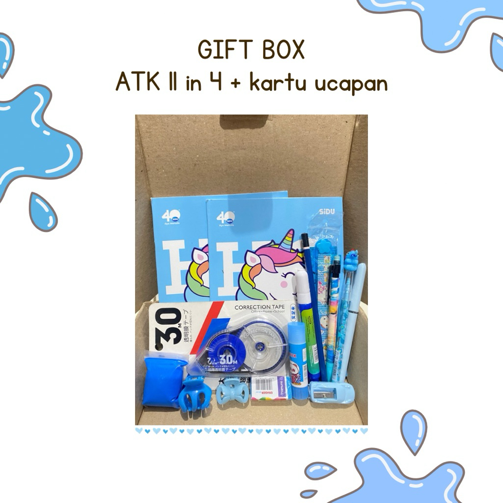 

GIFT BOX ALAT TULIS BLUE (free kartu ucapan)