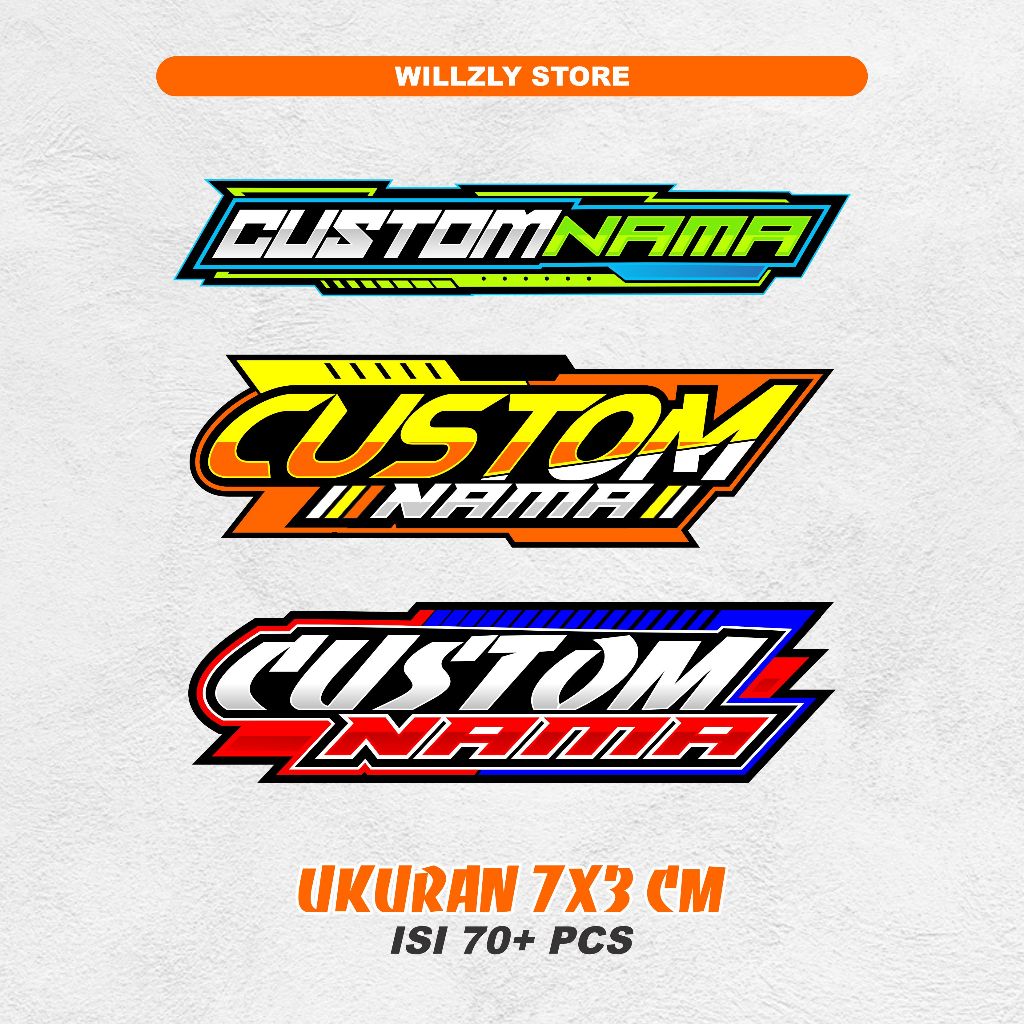 

70+Pcs Custom logo Free design Bebas Custom Nama Sesuai Selera