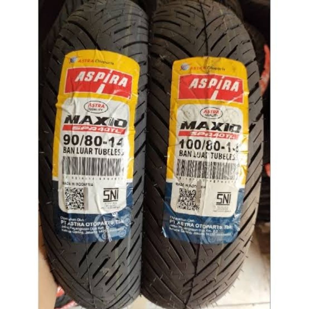 ASPIRA MAXIO SPR40 100/80 90/80 80/80 RING 14 TUBELESS