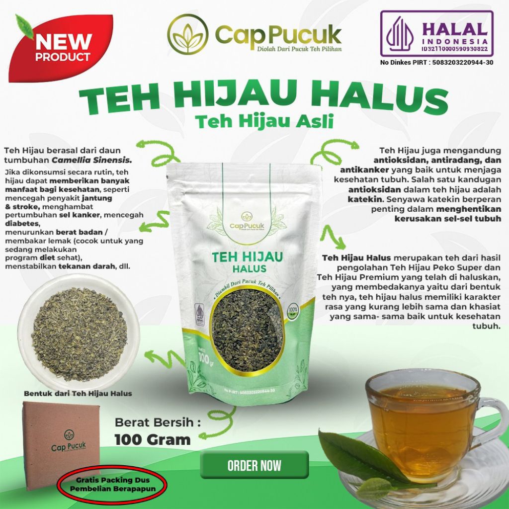 

TEH HIJAU HALUS (TEH HIJAU ASLI) CAP PUCUK