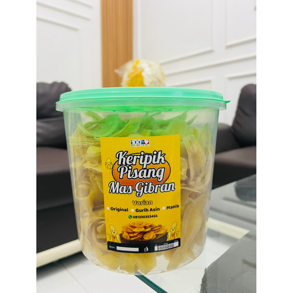 

Keripik Pisang Gepok Gurih Manis Crispy 500 Gram - Aneka Snack mas Gibran