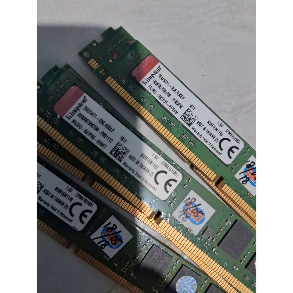RAM DIMM kingston ddr3 8gb (KVR16N11/8) used