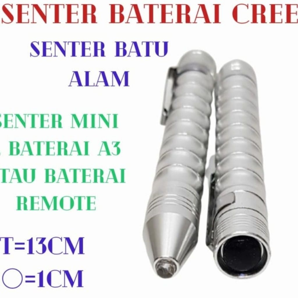 SENTER LED SENTER BATU AKIK MINI ALUMUNIUM ASALUX TYPE YM-1720