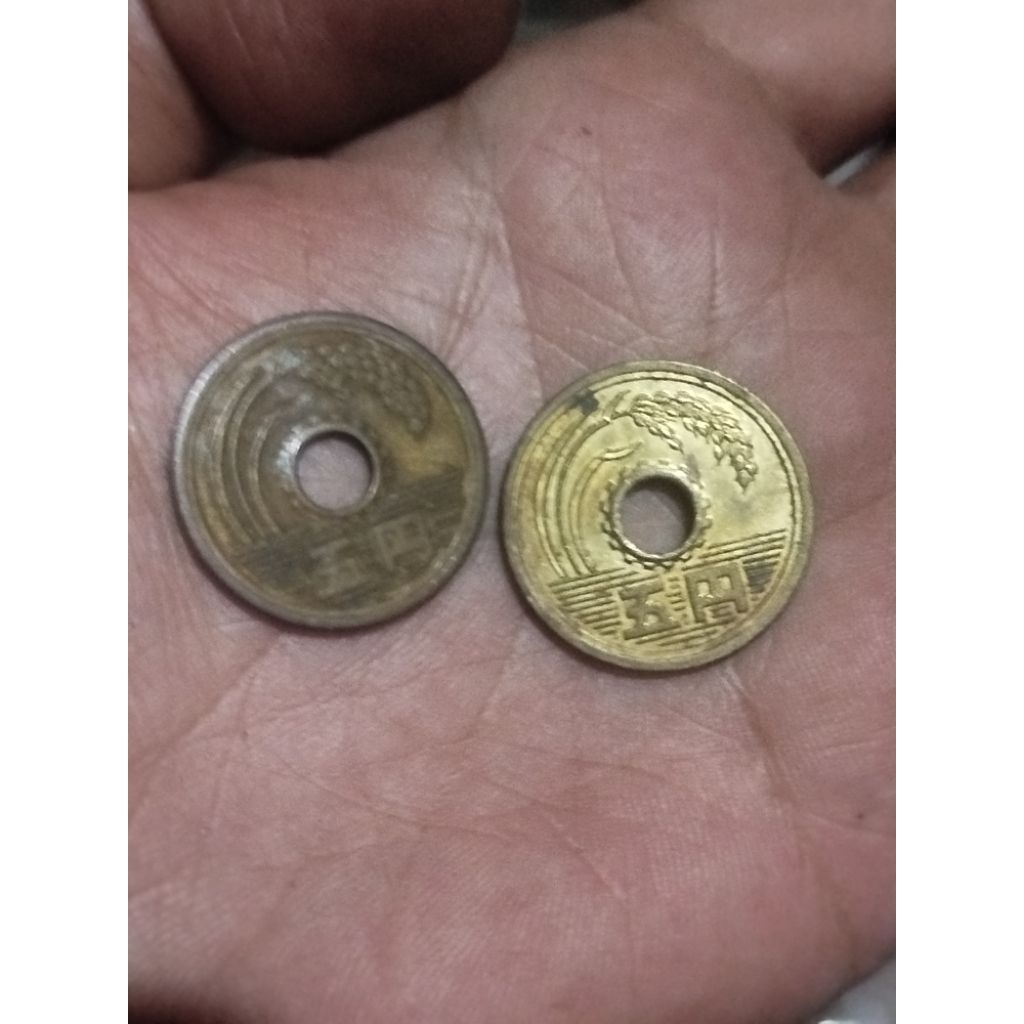 koin koleksi koin mancanegara koin 5 yen jepang