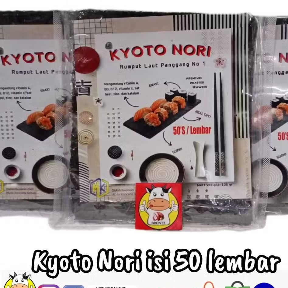 

KYOTO NORI ISI 50 LEMBAR - Rumput Laut Kering Siap Makan - Frozen Food - BRONTZ JOGJA