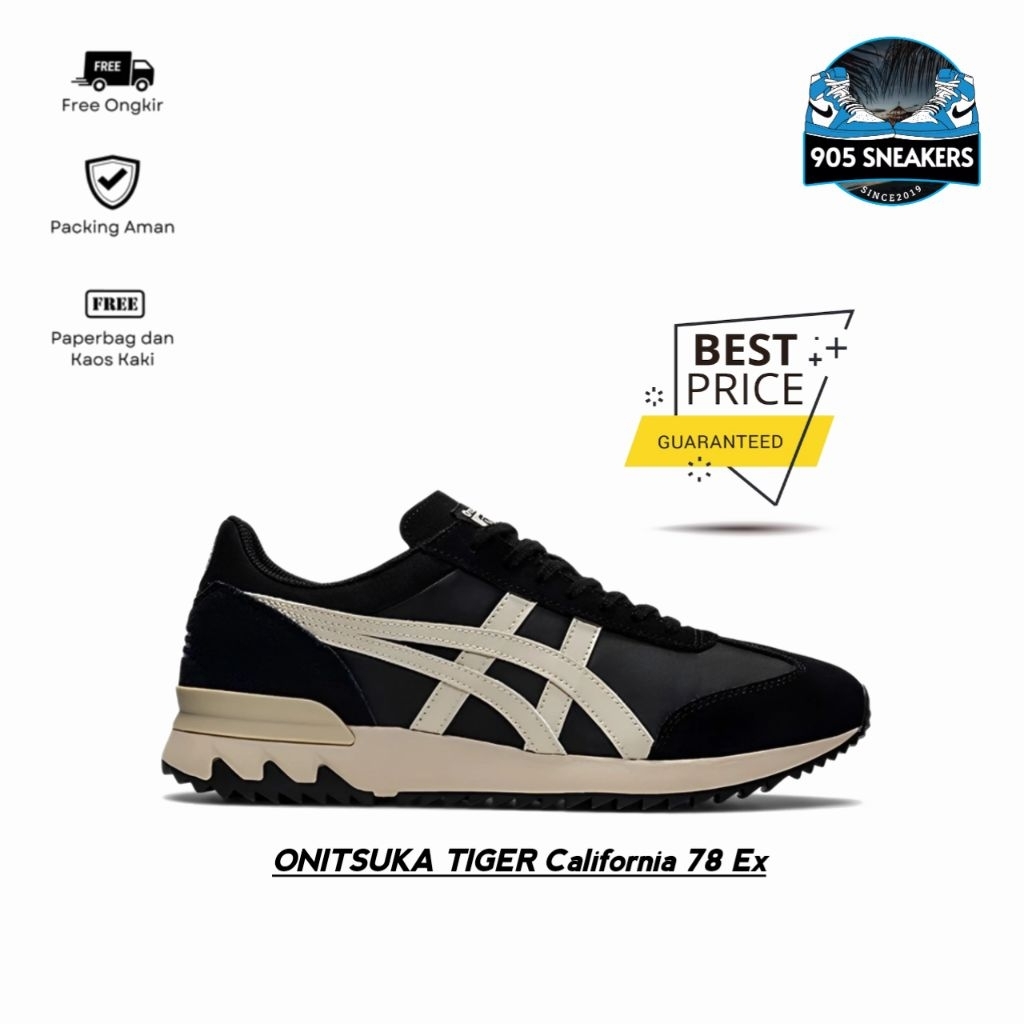Sepatu Sneakers Onitsuka Tiger California 78 Ex Black/Oatmeal Men's