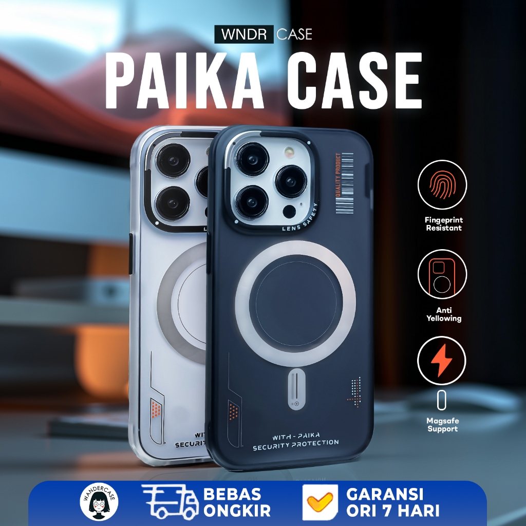 Magsafe Paika Case Iphone 17 16 15 14 13 Pro Max Plus Wandercase Matte Transparent Anti Yellowing