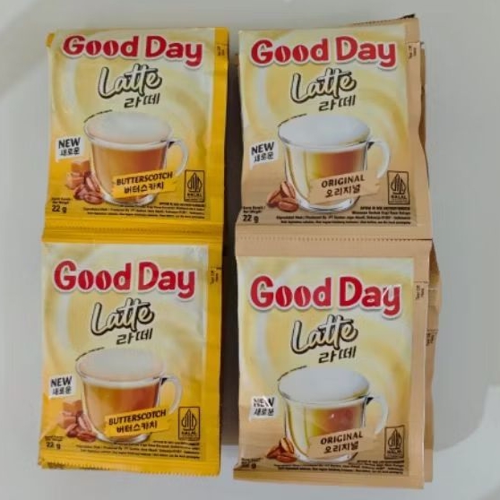 

Good Day Latte Original dan Butterscotch Renceng isi 10 sachet