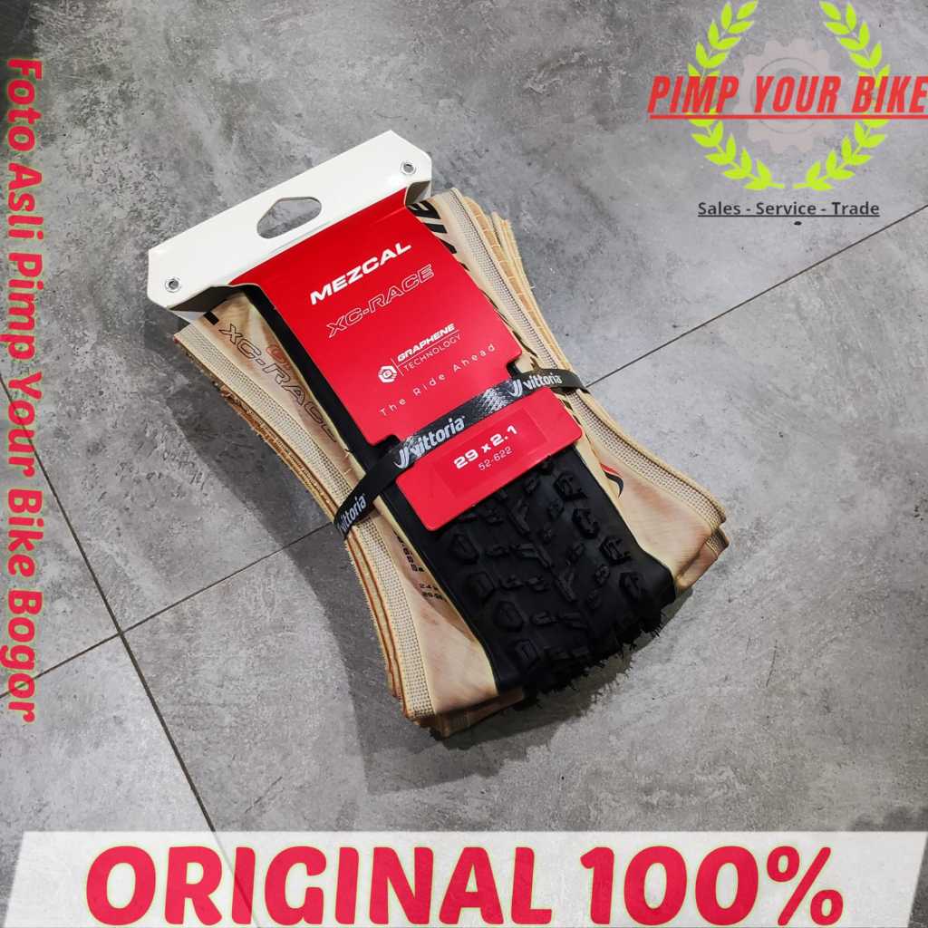 Vittoria Mezcal 29 x 2.10 Skin Wall Kevlar Lipat Tubeless 29er Graphene 2.0 4C Compound Tan