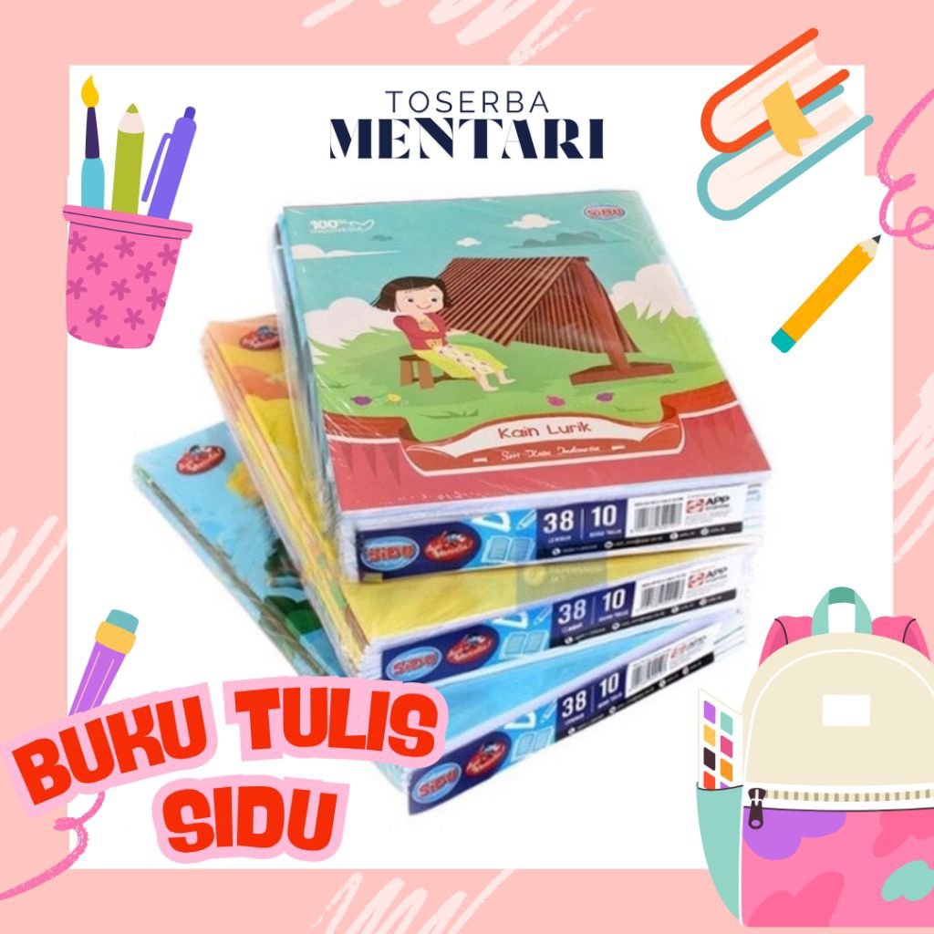 

BUKU TULIS SIDU 1 PAK (10 PCS) ISI 32,38,58