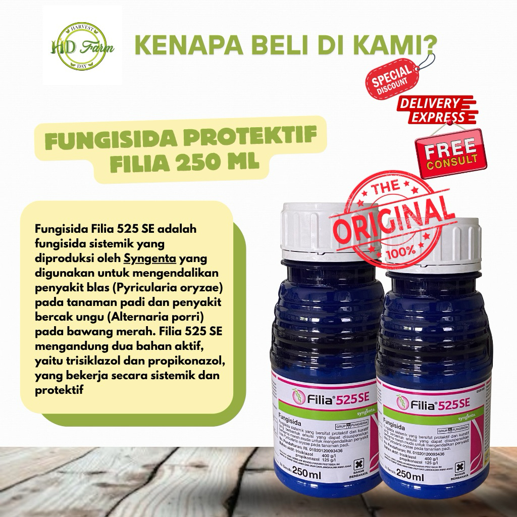 Fungisida Filia 250ml – Pengendali Blas & Bercak Ungu | Fungisida Sistemik Protektif untuk Padi & Ba