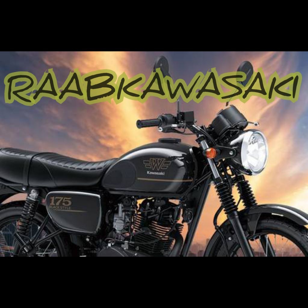 tangki bensin hitam stiker black style w175 SE original kawasaki