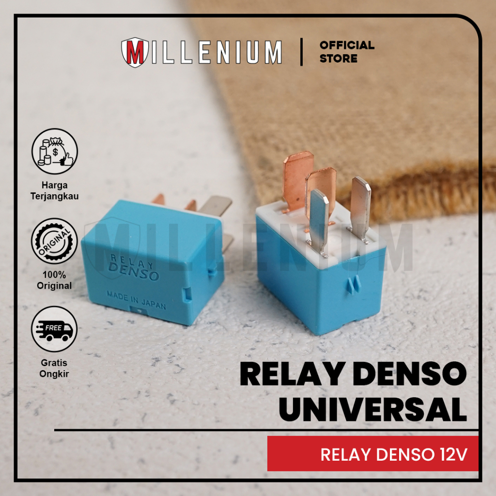 Relay Denso Original Biru 12v Kaki 4 Pin 30a Socket Riley Mini Denso AC Mobil Avanza Xenia Jazz Univ