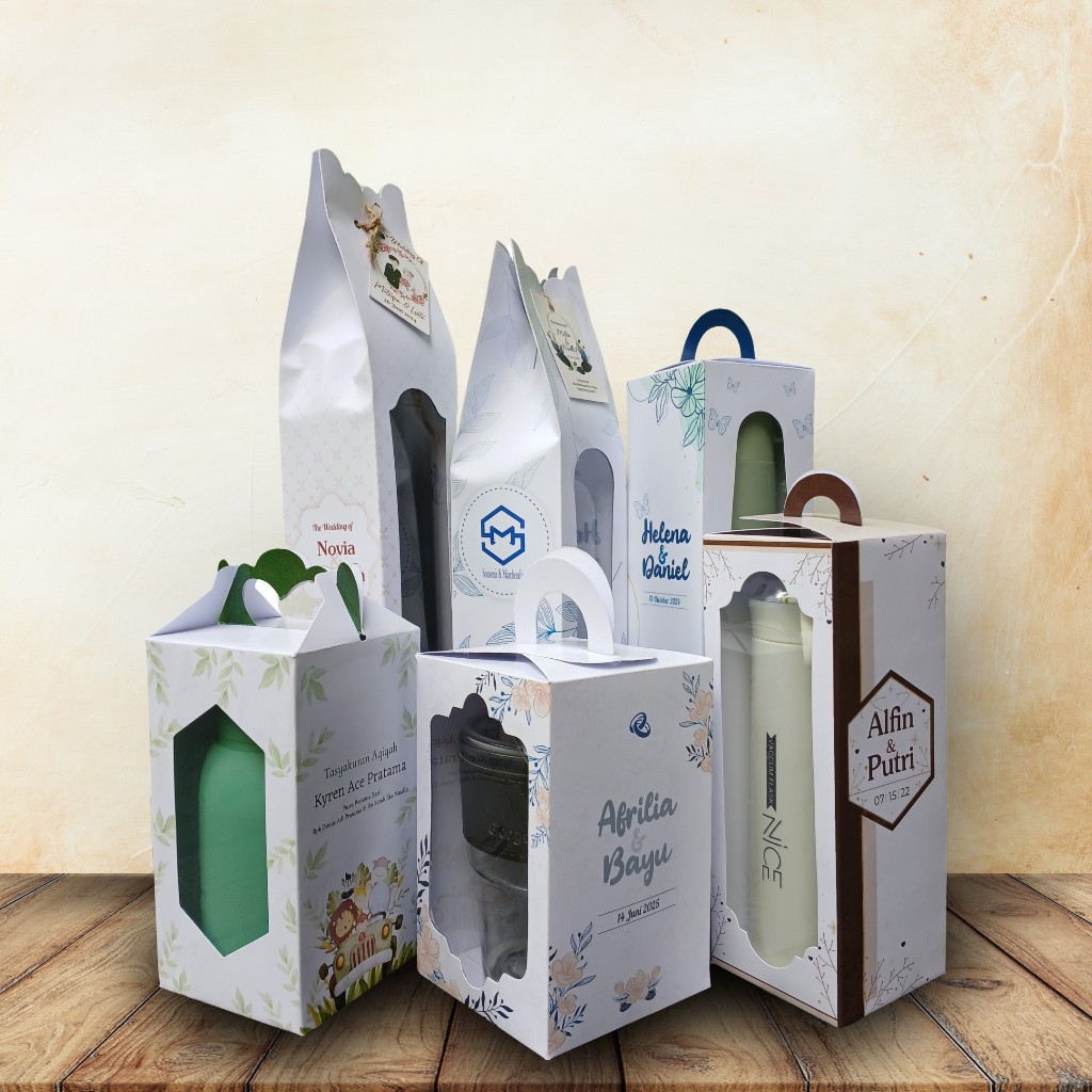 

BOX CUSTOM MINIMAL 30PCS (hanya box tanpa botol) , BOX SOUVENIR, BOX BOTOL MINIMAL 50PCS