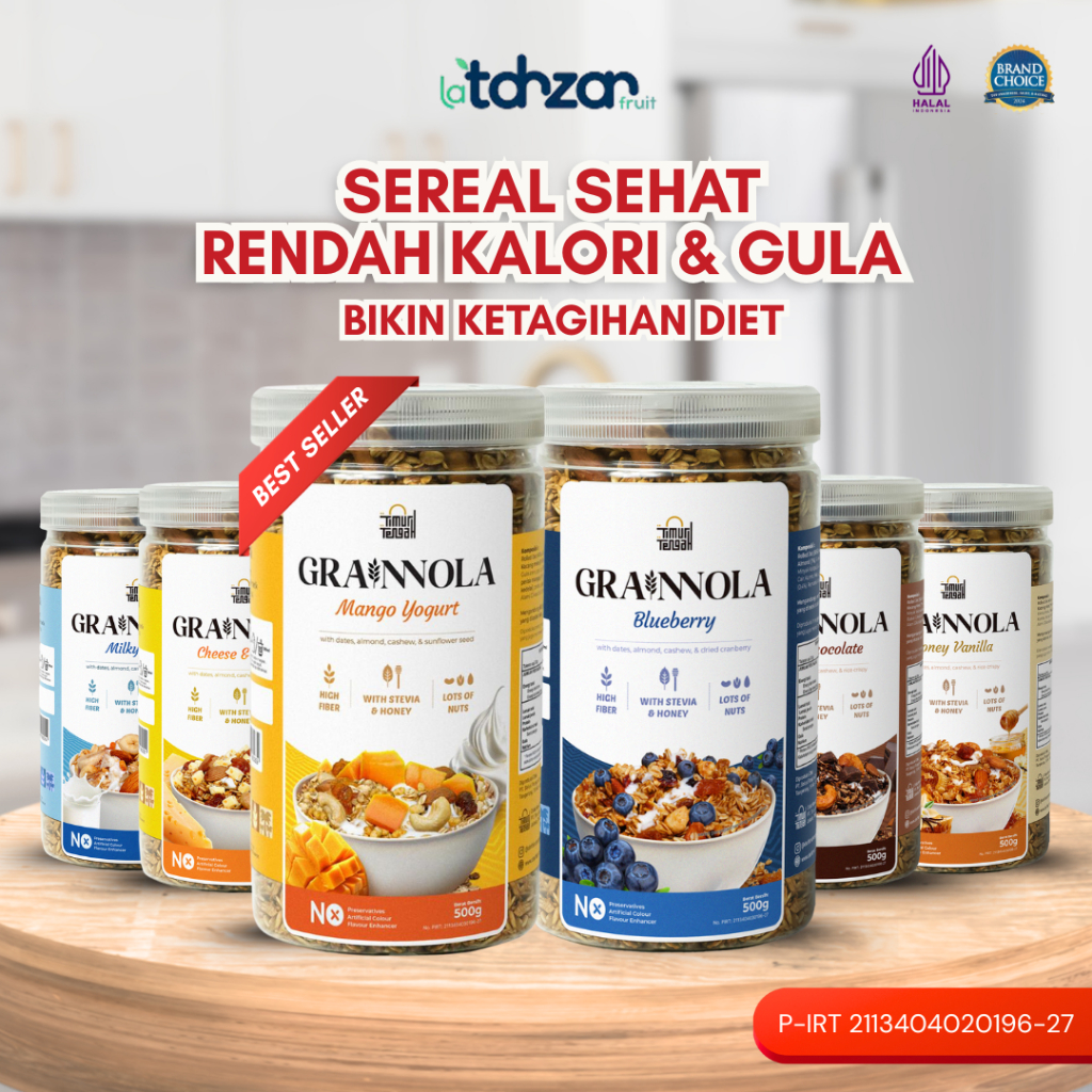 

Granola 500 gr Grainnola Timur Tengah Sereal Diet Makanan Diet Enak Rendah Kalori Snack Diet Defisit Kalori Oatmeal Instan