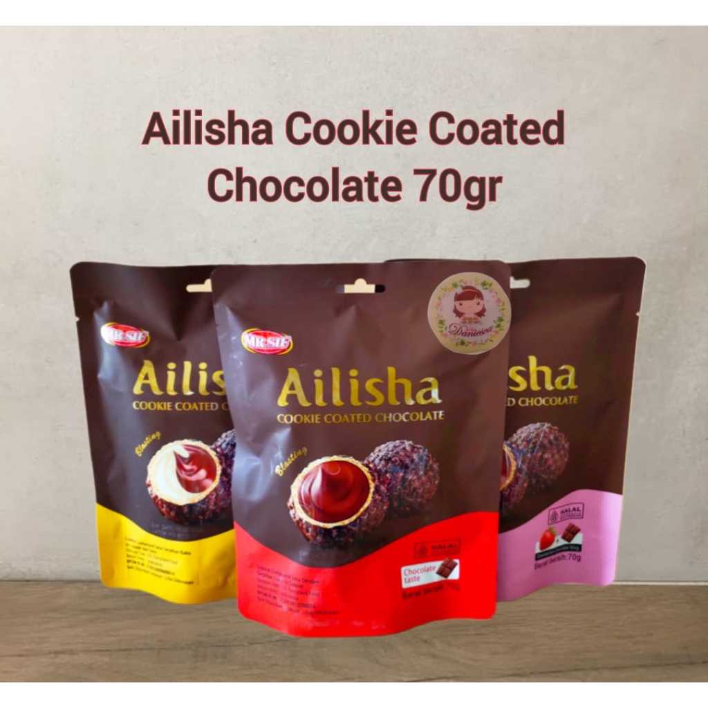 

MR.SIF Ailisha Cookie Coated Chocolate 70gr ( ds bgr )