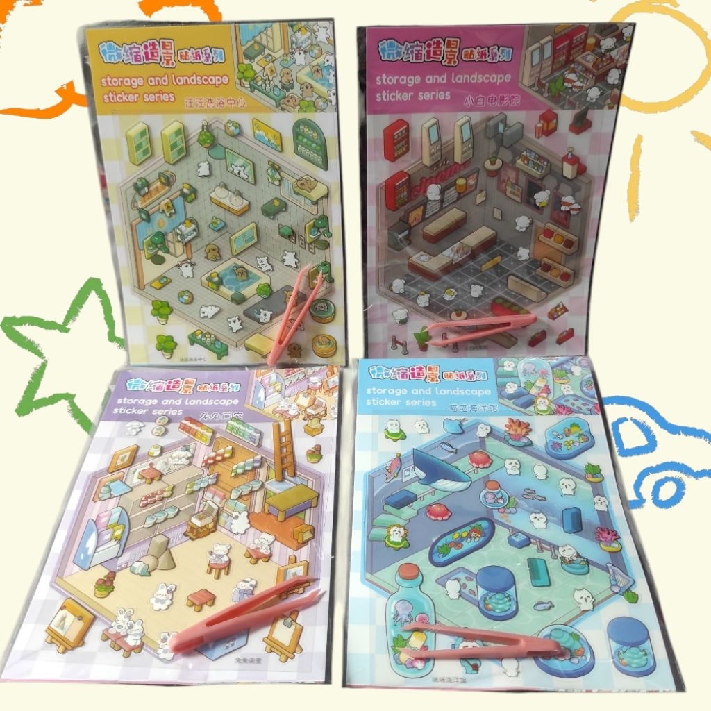 

Mainan anak stiker 3D dekorasi ruangan/3D diy playhouse/mainan anak stiker dekorasi ruangan