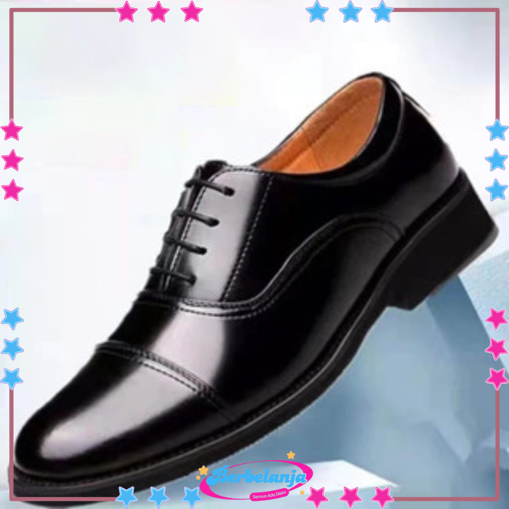BS Sepatu Kulit Pria Hitam Sepatu kulit Orientasi liburan Kualitas yang luar biasa 7006