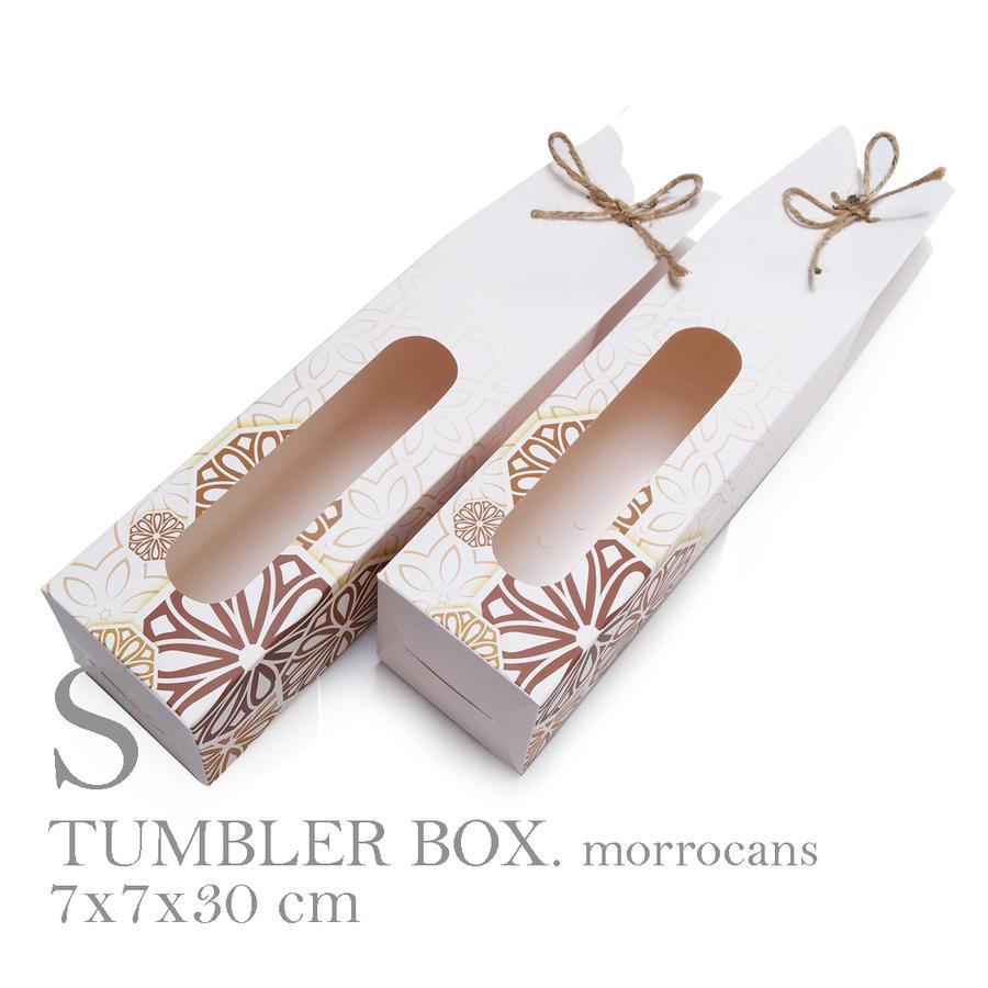 

(10pcs) Box Tumbler Box Botol Souvenir Ivory Special Edition Ukuran 7x7x30cm