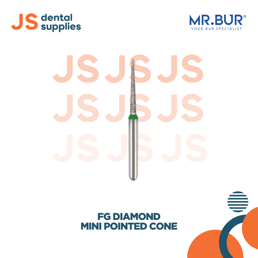 Bur Berlian Kasar Mini FG Cone Runcing – Diamond Bur Gigi untuk Ortodontik & Mahkota