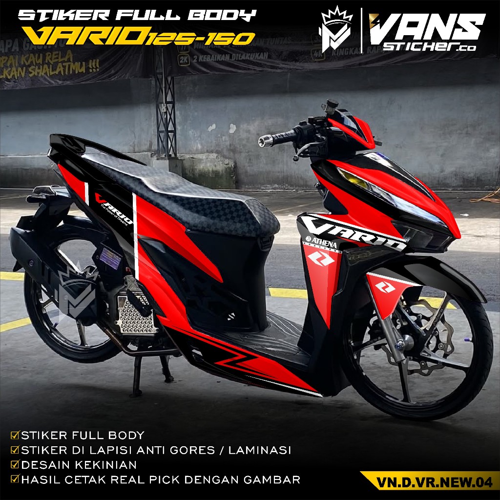 (COD) Sticker Decal Full Body Motor Honda Vario 125 150  2017 2018 2019 2020 2021 2022 Stiker Skotle
