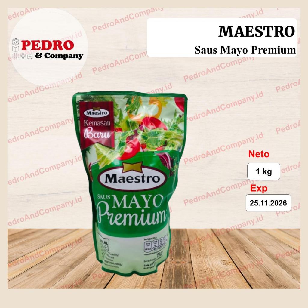 

Maestro mayo pouch 1 kg - mayonnaise light kurang lemak refill pouch package