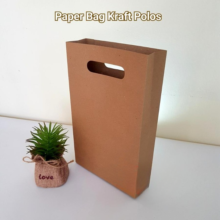 

Paper Bag Kraft Polos Plong Coklat Bowrn Isi 1 Pcs Paperbag Tas Jinjing Snack Jajan Wadah Tempat Multifungsi