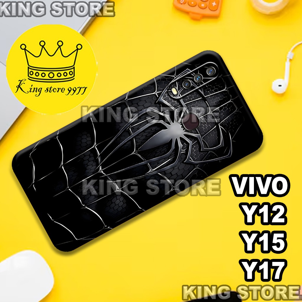 (KS11)  Softcase karet untuk VIVO Y12 - Y15 - Y17 Motif gambar karakter Spiderman/casing VIVO Y12 - 
