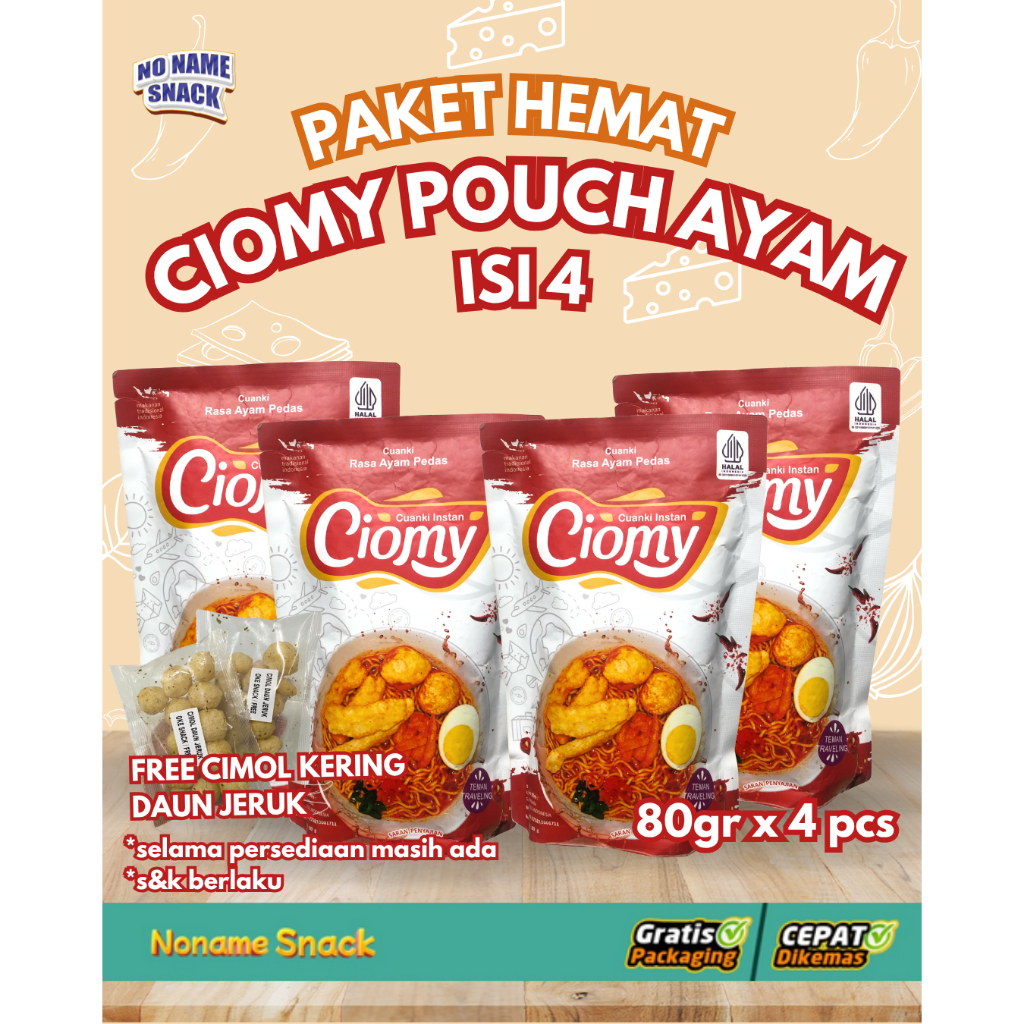 

Paket Hemat Ciomy Pouch Ayam Pedas isi 4 pcs