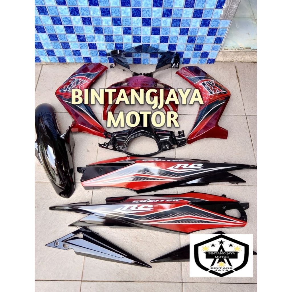 body fullset Yamaha Jupiter MX old merah marun body fullset Jupiter MX old striping Malaysia