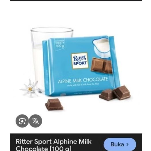 

ritter sport alpine milk chocolate ritter sport milk cokelat coklat