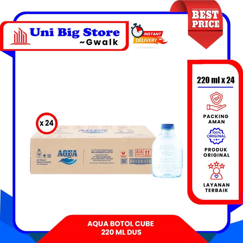 

AQUA AIR MINERAL BOTOL CUBE DUS - (220 ml x 24 pcs)