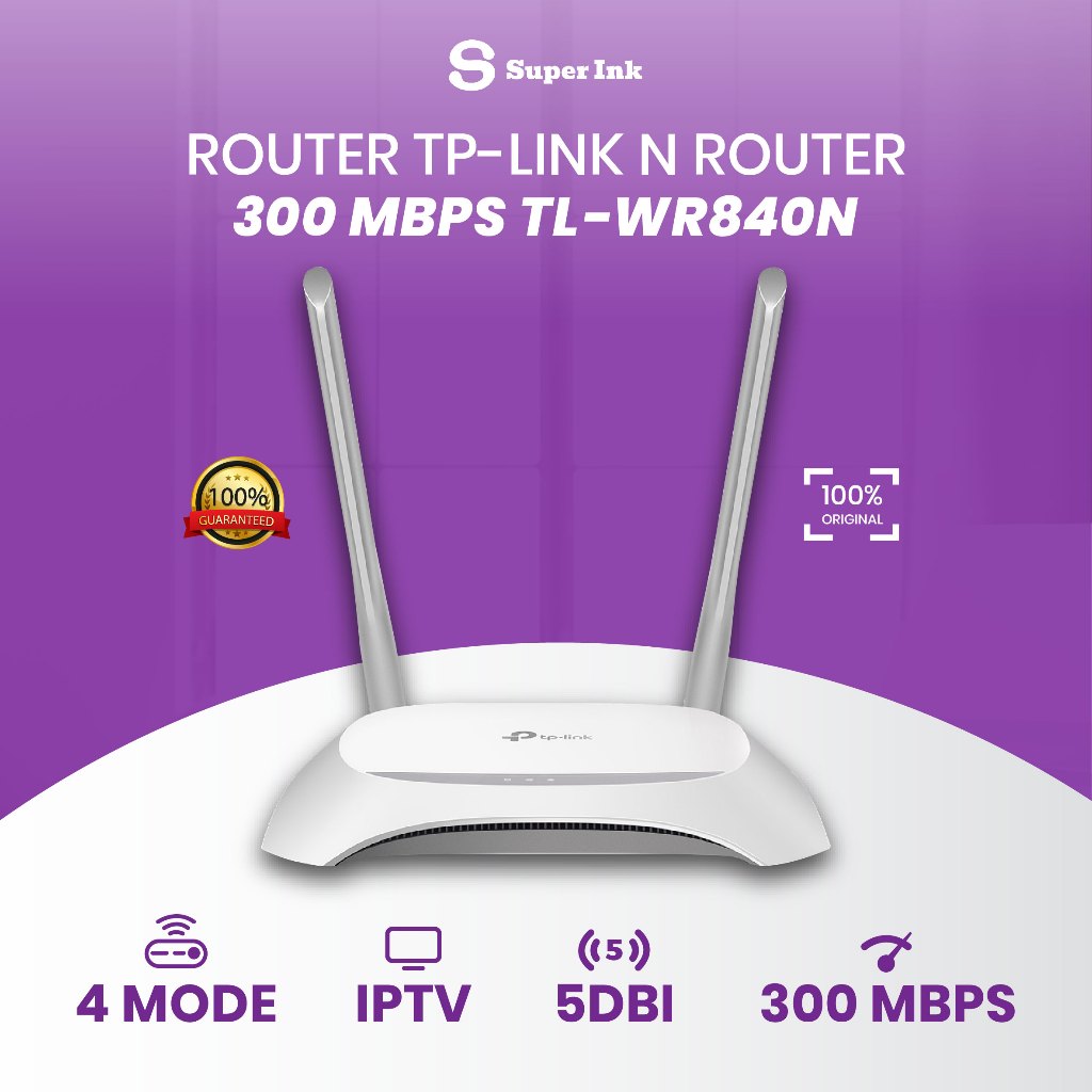 Tp Link Tl-Wr840n 300 Mbps Wireless Router Access Point Wr840n Tplink 840n Wifi 840 Original