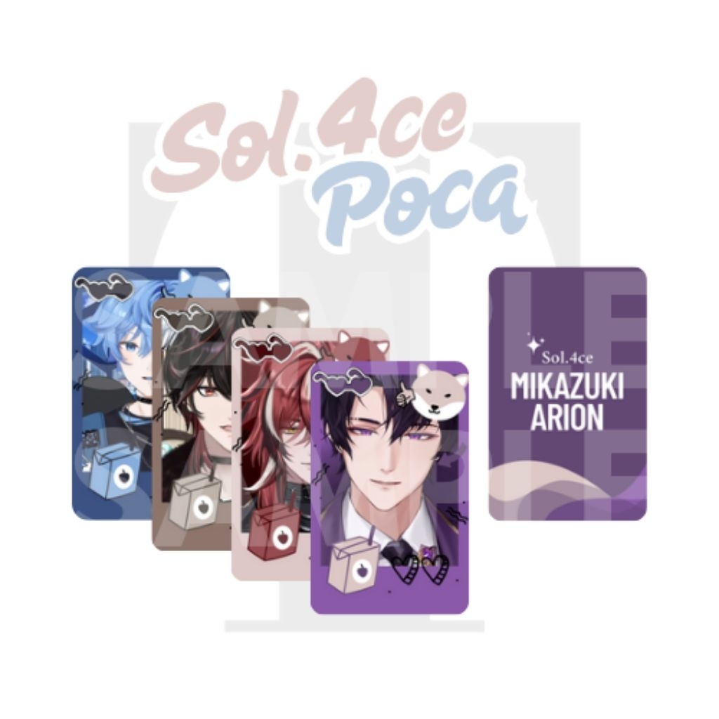 SOL.4CE | Poca Exclusive & Premium Standard Photocard Official. (Harris Caine, Mikazuki Arion, Gingi