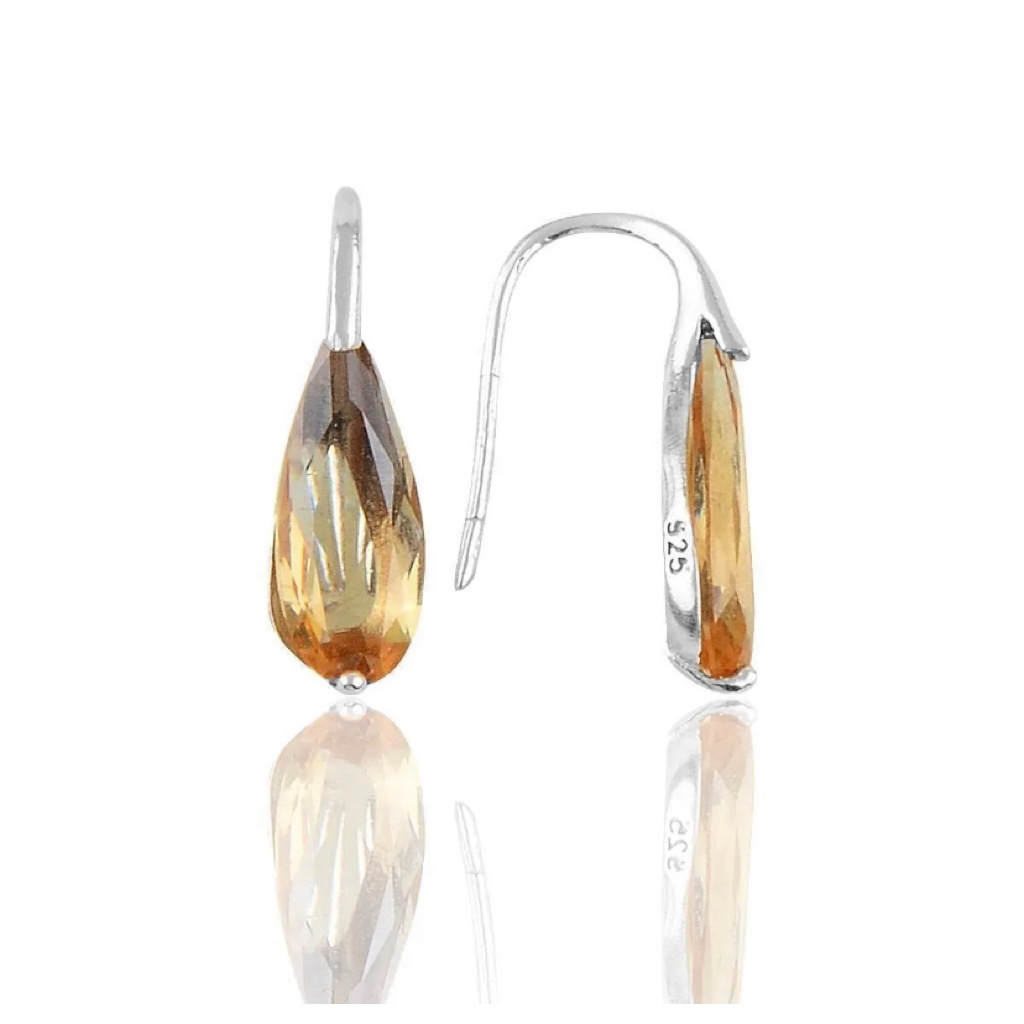 Anting Gantung Tear Drop panjang Zultanite Silver s925 Original Turkiye