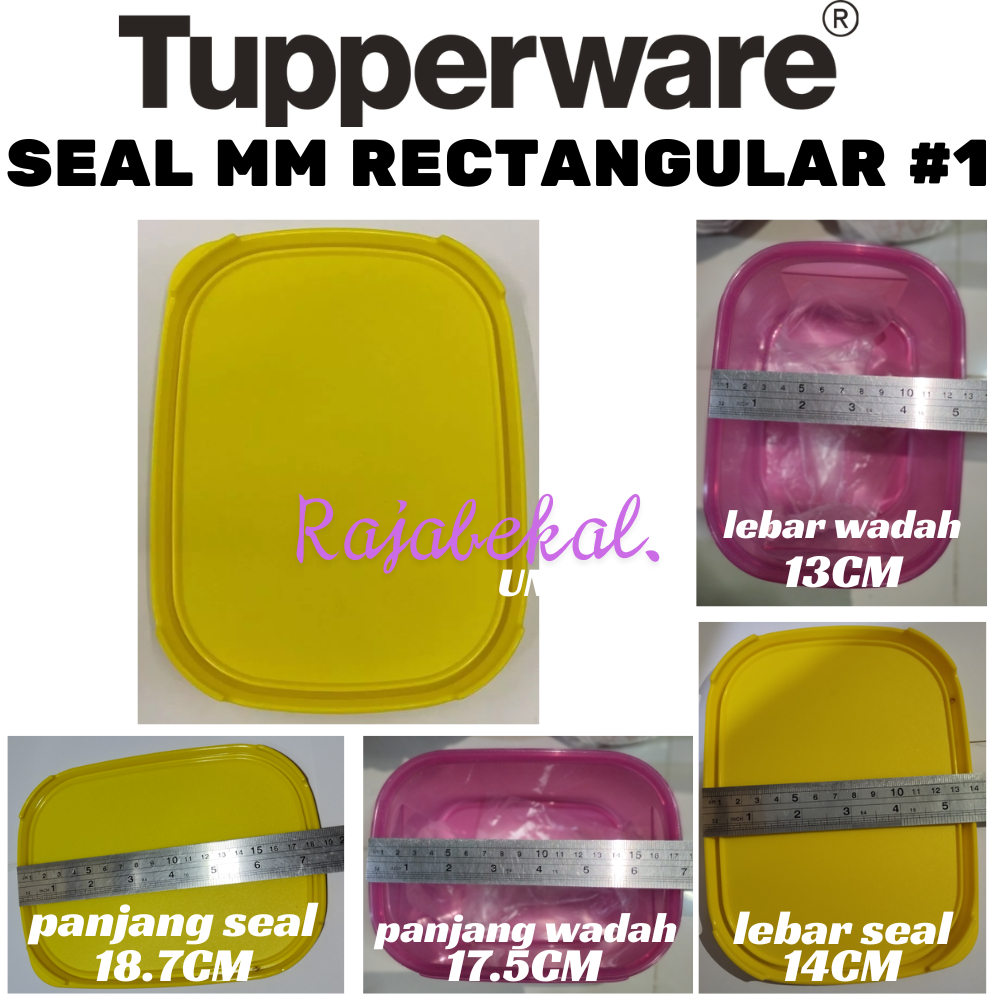 PROMO Tupperware Seal Colorful Rectangular Modular Rectangular