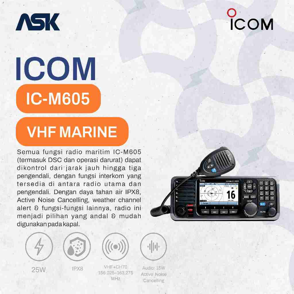 Radio Mobile M605 Marine ICOM / M 605 Marine