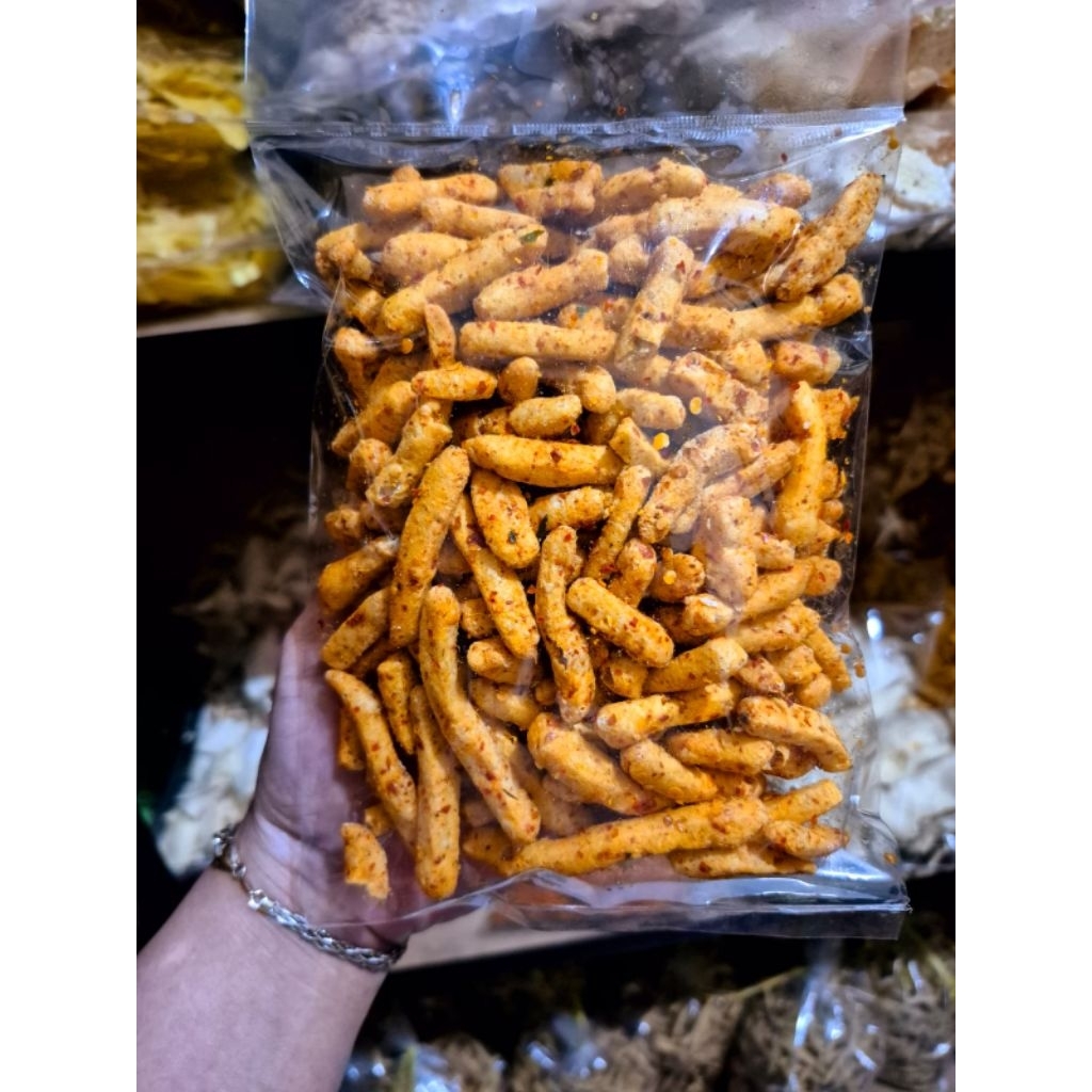 

Cemilan Basreng Stik Pedas 200gr
