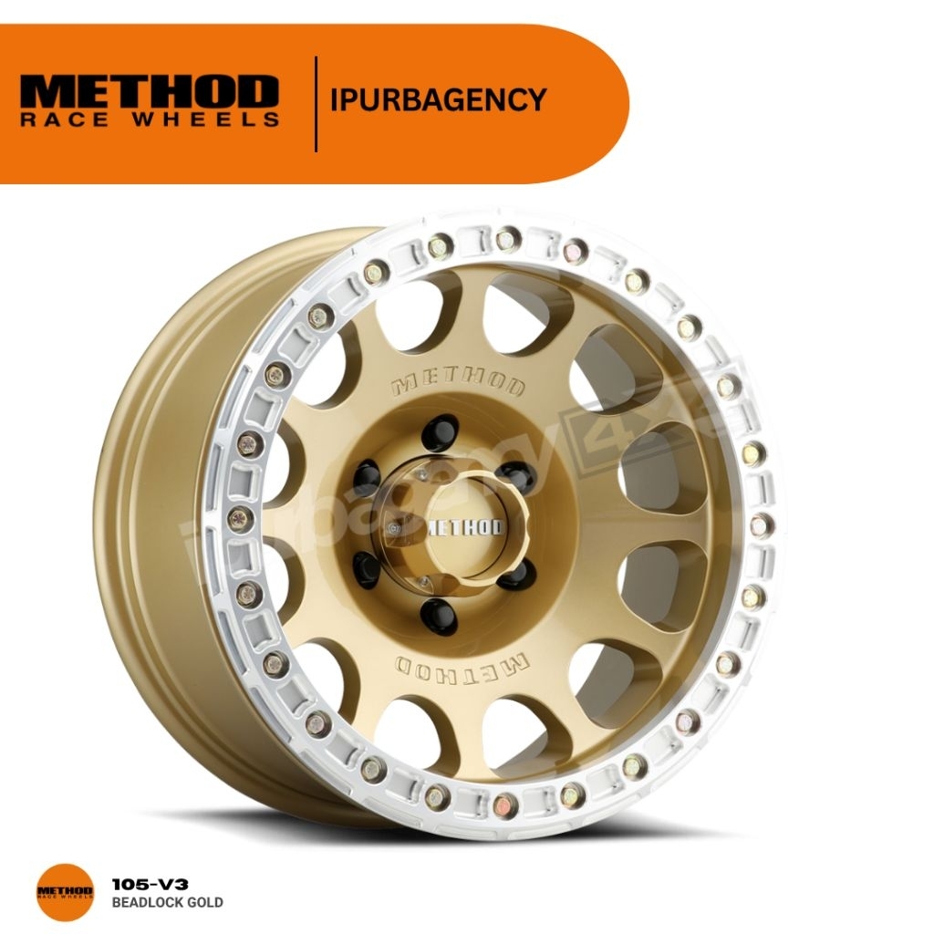 Velg Mobil - Method 105-V3 Beadlock Gold - (R17x9/6x139.7/-38) MR10579060138B