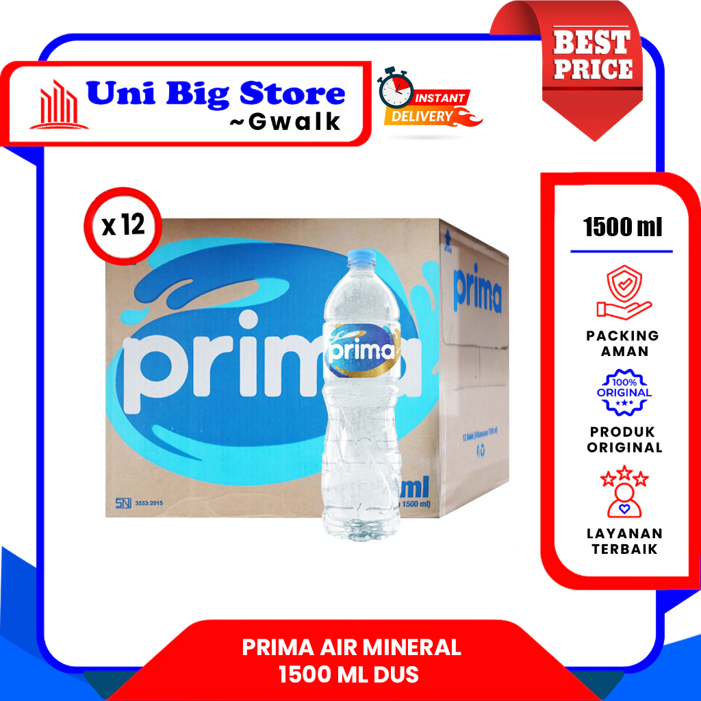 

PRIMA AIR MINERAL BOTOL DUS - (1500 ml x 12 pcs)