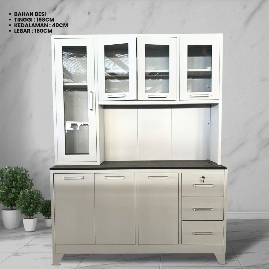 JOLEE-Lemari Dapur Minimalis Rak Dapur Serbaguna Rak Penyimpanan Dapur  /Lemari Ruang Makan