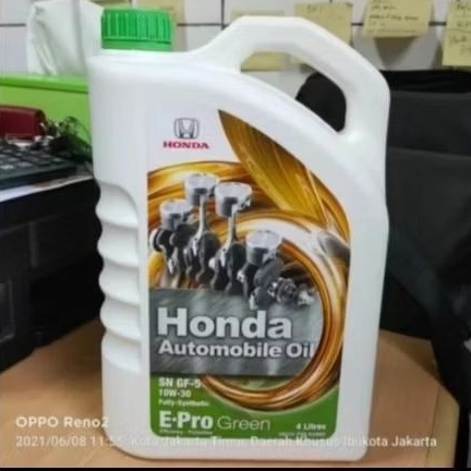 Oli Honda EPRO GREEN, SAE 10W-30,4Liter, Api GF-5, Original