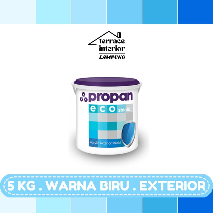 Cat Tembok Exterior Propan Eco Shield  Warna Biru 5 Kg