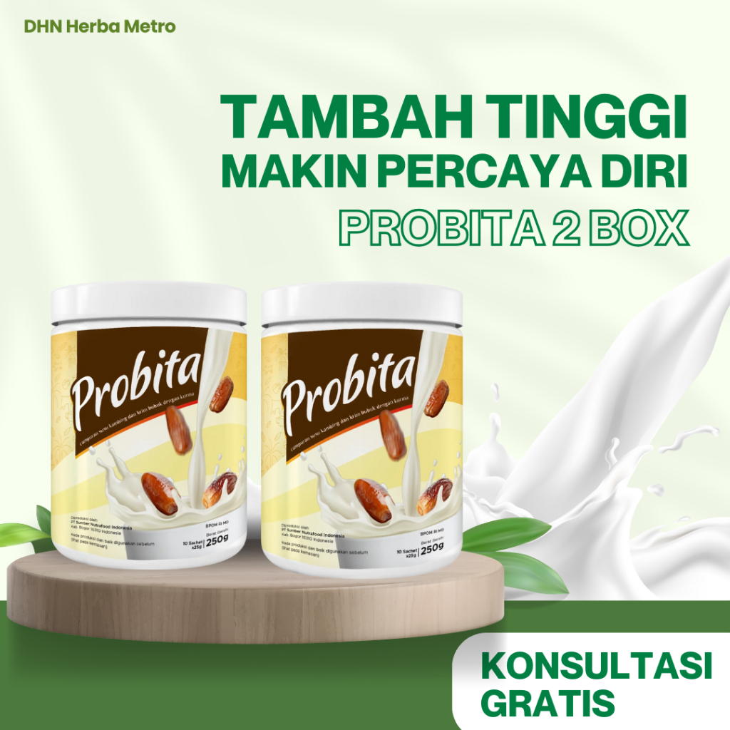 

PROBITA - Susu Kurma Peninggi Badan Untuk Remaja & Dewasa - 2 Box