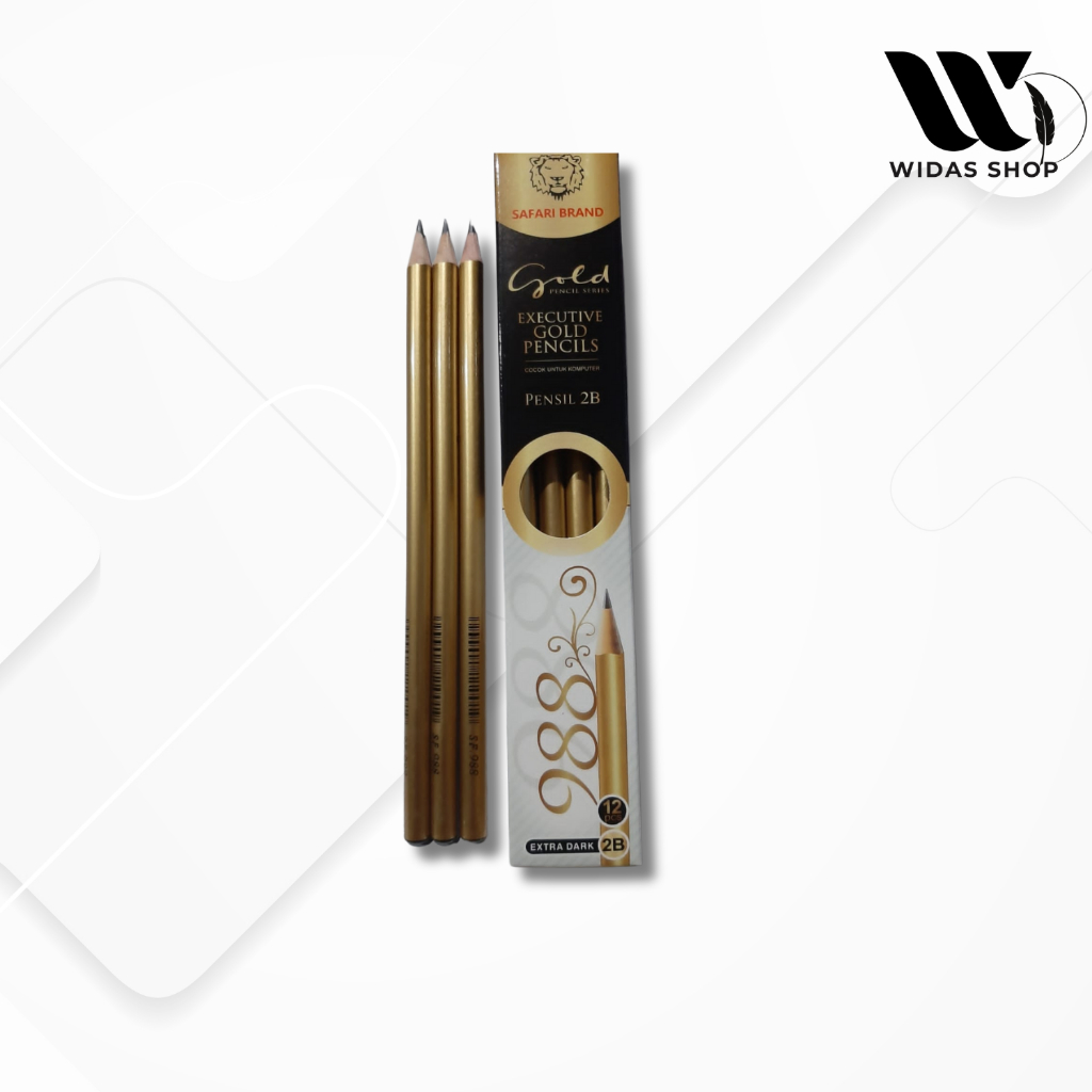 

Pensil 2B Safari Brand Warna Gold (12pcs)
