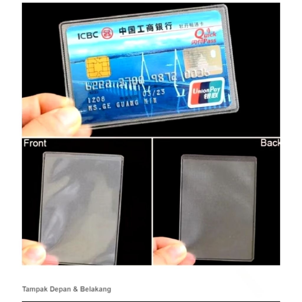 

Plastik Kartu KTP ATM SIM Plastik Cover Pelindung Kartu Anti Gores